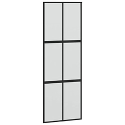 vidaXL Porte coulissante verre trempé et aluminium - 90x205 cm - Noir