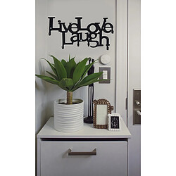 Epikasa Porte-Manteau Murale Live Love Laugh Noir