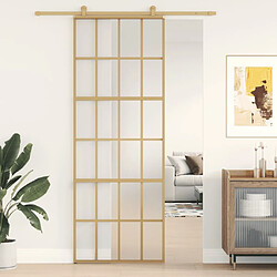 vidaXL Porte coulissante 76x205 cm - Doré