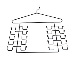 Lot de 2 cintres porte-manteau - Noir