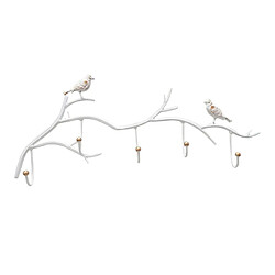 Patère murale en fer - Blanc