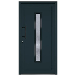 Avis VIDAXL Porte d'entrée anthracite PVC 108x200 cm