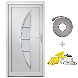 VIDAXL Porte d'entrée blanc PVC 98x190 cm