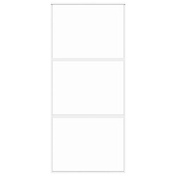 Avis VidaXL Porte coulissante blanc - 90x205 cm Verre aluminium