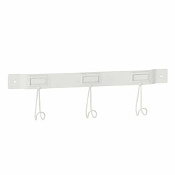 Paris prix Patère murale métal 3 crochets - Blanc