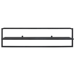 Avis vidaXL Porte-serviette - Fer - Noir 95x25x22 cm