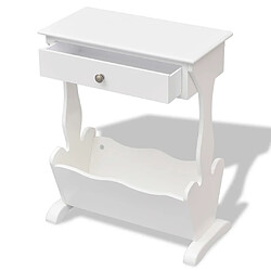 VidaXL Porte-Revues Melrose Blanc