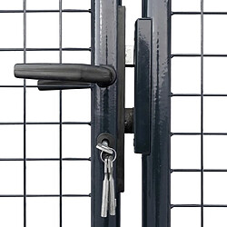 Acheter vidaXL Portail de jardin - Gris anthracite
