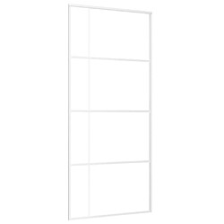 Vidaxl Porte coulissante Verre ESG et aluminium - Blanc