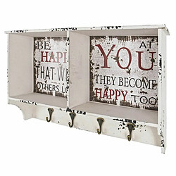 Paris prix Patère murale à compartiments - Blanc