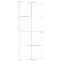 VidaXL Porte intérieure Blanc - Verre Aluminium