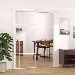 vidaXL Porte coulissante - Verre ESG 76x205 cm - Blanc
