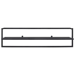 Acheter vidaXL Porte-serviette - Fer - Noir 95x25x22 cm
