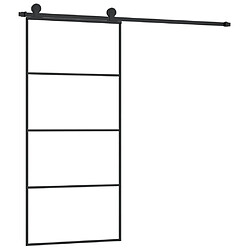 vidaXL Porte coulissante 90x205 cm - Noir
