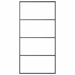 vidaXL Porte coulissante 102,5x205 Verre ESG dépoli - Noir