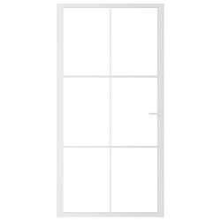 Avis vidaXL Porte intérieure - Blanc, 102,5x201,5 cm, verre ESG