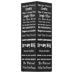 vidaXL Porte-parapluie Noir Texte