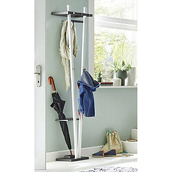 Avis pegane Garderobe murale acier blanc-anthracite