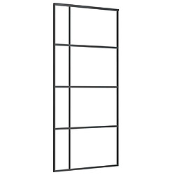 Vidaxl Porte coulissante Verre ESG et aluminium - Noir