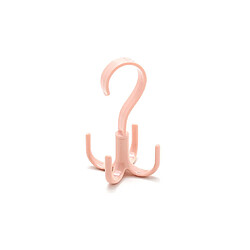 Porte-manteau mural 4 accroches - Rose