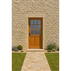 Porte d'entrée GD Alena - Bois - Droit 215x80 cm avec Poignée