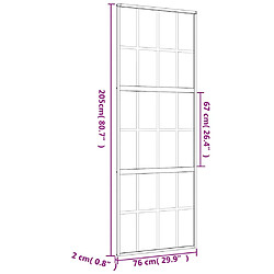 vidaXL Porte coulissante 76x205 cm - Doré pas cher
