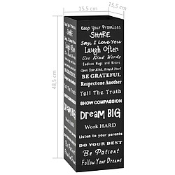 vidaXL Porte-parapluie Noir Texte pas cher