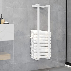 Porte-serviette vidaXL - Blanc - 25x20x95 cm Porte-serviette mural - Acier robuste - Encombrement réduit - Blanc