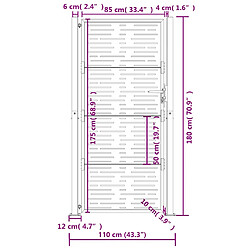 VIDAXL Portail de jardin acier corten 105x180 cm pas cher