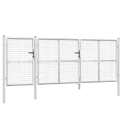 vidaXL Portal jardin maille - Argenté