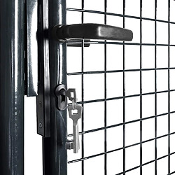Acheter vidaXL Portail en maille gris 85,5x100 cm