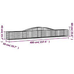 Acheter vidaXL Panier de gabion - Argenté