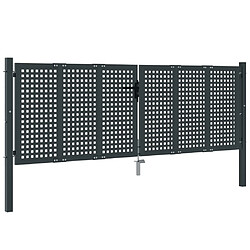 vidaXL Portail jardin - Anthracite