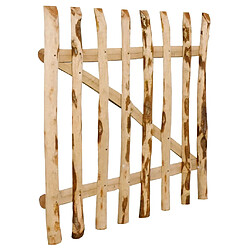 Avis vidaXL Portillon simple clôture 100x90 cm - Bois noisetier