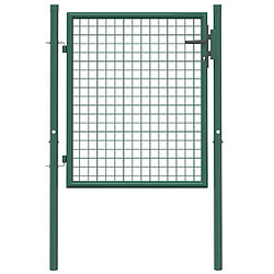 Acheter vidaXL Portail de clôture acier 100x75 cm Vert