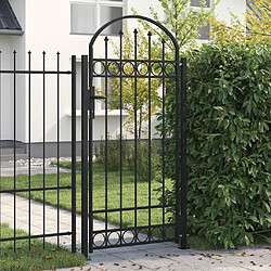 vidaXL Portail de jardin - Noir