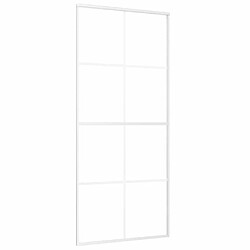 Vidaxl Porte coulissante Verre ESG et aluminium - Blanc