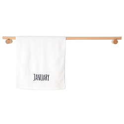 Porte-serviettes bois massif - Noir