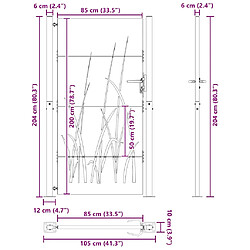 vidaXL Portail de jardin acier corten 105 x 205 cm pas cher