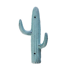 Patère cactus en fer - Bleu