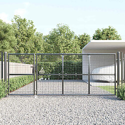 VIDAXL Portail jardin maille acier galvanisé anthracite 350x175 cm