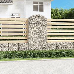 vidaXL Panier de gabions arqué 100x30x200/220 cm