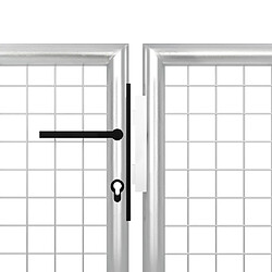 Avis vidaXL Portail de jardin - Argenté