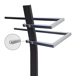 Helloshop26 Porte-serviettes sur pied - Gris