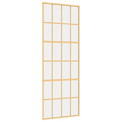 Porte coulissante VidaXL - Doré 76x205 cm - Verre ESG/Aluminium