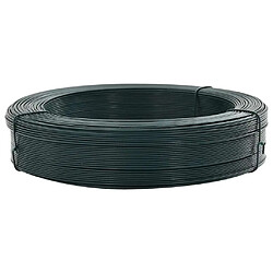 Avis vidaXL Fil clôture 250 m - Acier Vert noeux