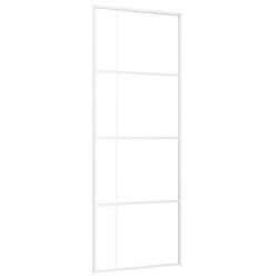 vidaXL Porte coulissante 76x205 cm - Blanc