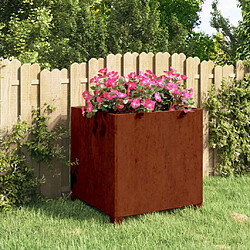 vidaXL Jardinière avec pieds Acier corten
