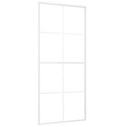 Vidaxl Porte coulissante Verre ESG et aluminium - Blanc