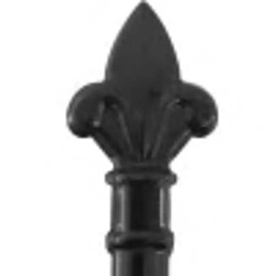 Avis vidaXL Double portail avec lance - Noir